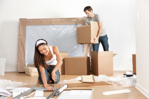 Man and van moving service in Crystal Palace with local residential property backdrop