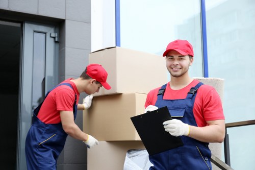 Packed boxes and moving supplies for a Crystal Palace home removal