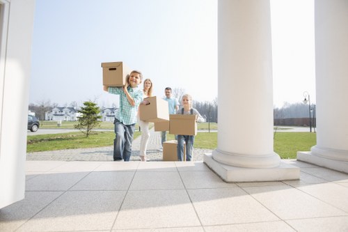 A successful move with boxes and furniture placed in a new Crystal Palace property