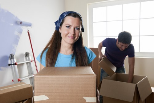Professional packing boxes prepared for a Crystal Palace home move