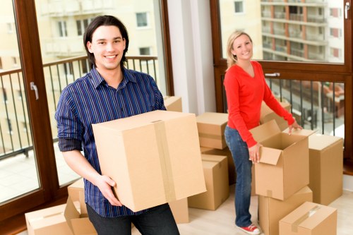 Careful loading of large household furniture in Crystal Palace